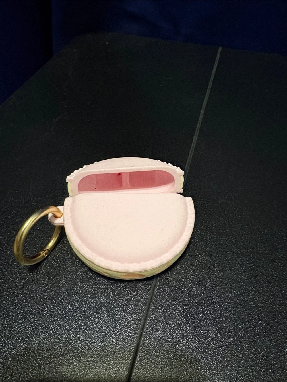 Pink Macaron Keychain Coin Case - Compact Women’s Accessory